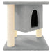 Cat Tree With Sisal Scratching Posts Light Grey 37 Cm Oiolpp