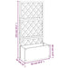 Trellis Planter Grey 65x33x135 Cm Wpc Tlxpii