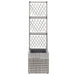 Trellis Raised Bed With 1 Pot 30x30x107 Cm Poly Rattan Grey