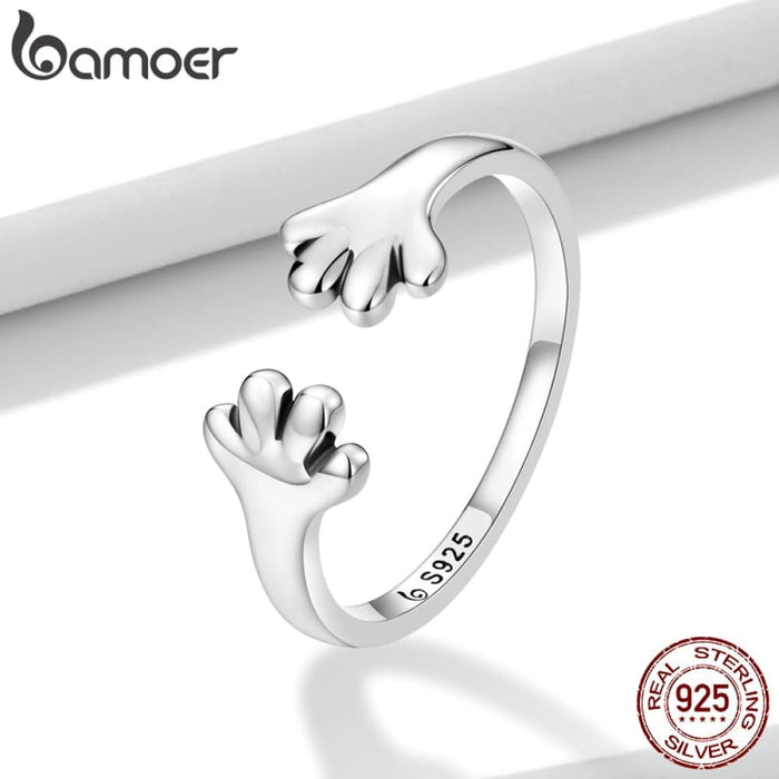 Trendy 925 Sterling Silver Giraffe Open Ring For Women