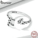 Trendy 925 Sterling Silver Giraffe Open Ring For Women