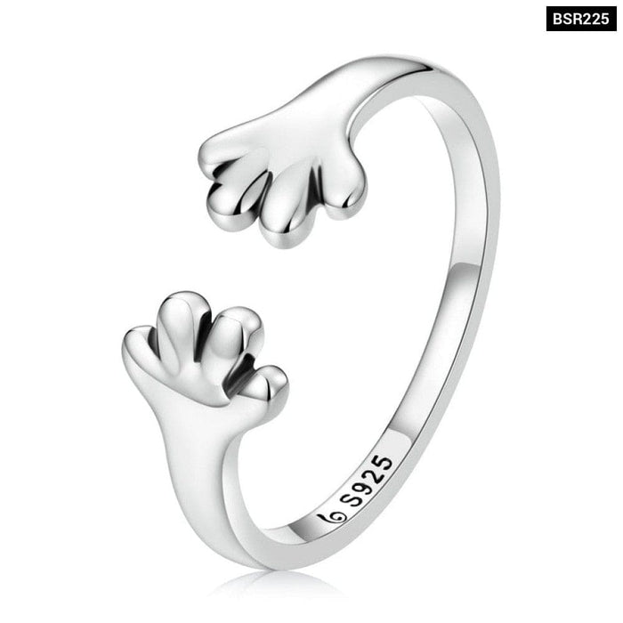 Trendy 925 Sterling Silver Giraffe Open Ring For Women