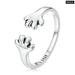 Trendy 925 Sterling Silver Giraffe Open Ring For Women