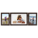 Trifold Photo Frame Collage Dark Brown 22x15 Cm + 2x(10x15