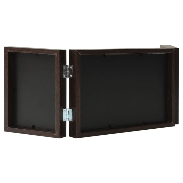 Trifold Photo Frame Collage Dark Brown 28x18 Cm + 2x(13x18