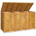 Triple Garbage Bin Shed 210x89x117 Cm Solid Wood Acacia