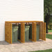 Triple Garbage Bin Shed 210x89x117 Cm Solid Wood Acacia