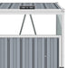 Triple Garbage Bin Shed Grey 213x81x121 Cm Steel Alxnx