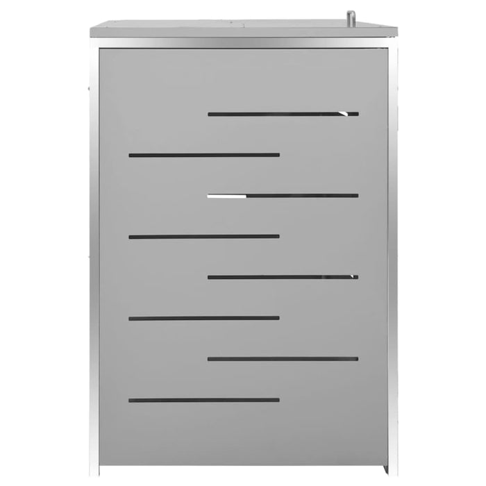 Triple Wheelie Bin Shed 207x77.5x115 Cm Stainless Steel