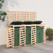 Triple Wheelie Bin Storage Solid Wood Pine Topilko