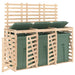 Triple Wheelie Bin Storage Solid Wood Pine Topilko