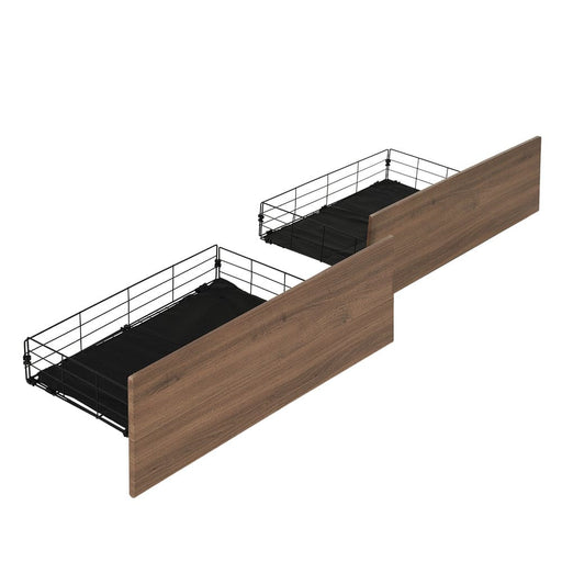 2x Trundle Drawers for Metal Bed Frame Storage with Wheels