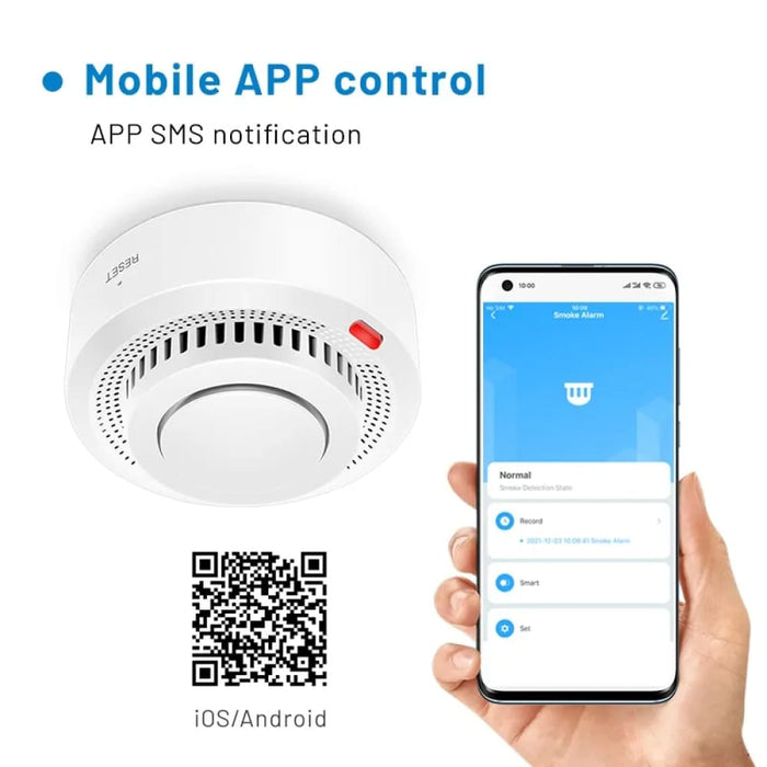 Tuya Wifi Smoke Alarm Fire Protection Detector for Home