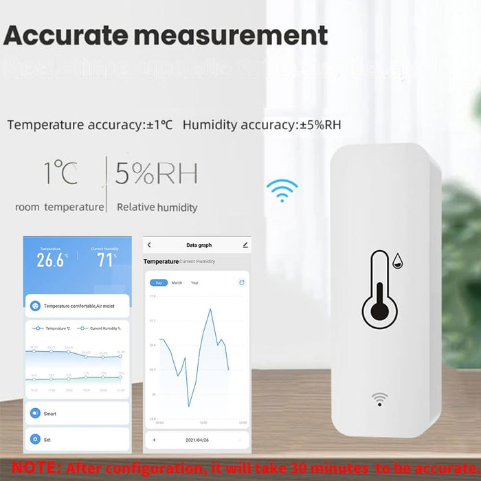 Tuya Wifi Temperature Humidity Sensor Smartlife Remote