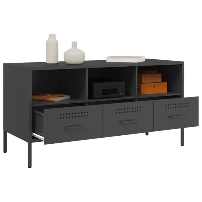 Tv Cabinet Black 100.5x39x50.5 Cm Cold-rolled Steel Natbtl