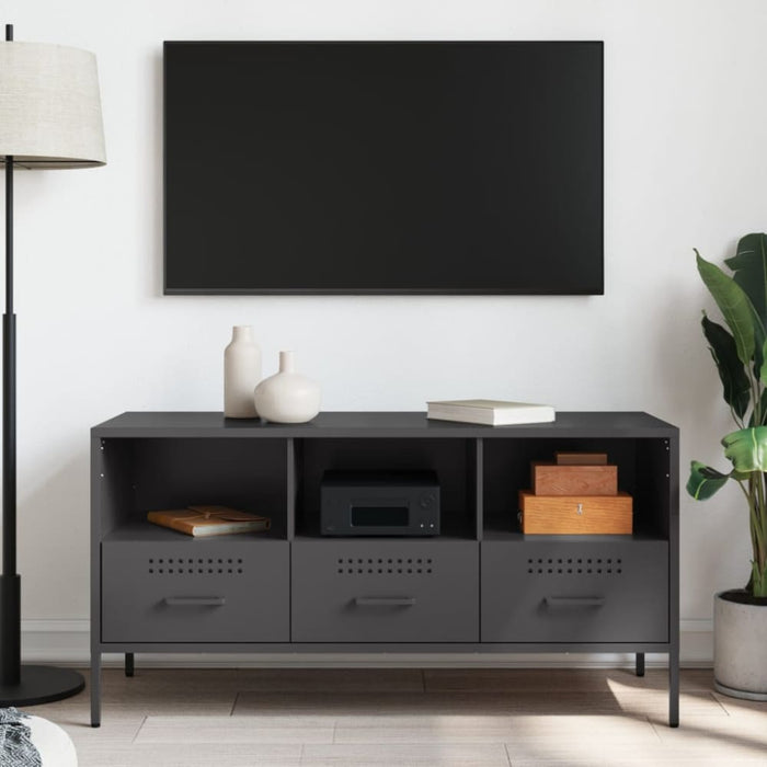 Tv Cabinet Black 100.5x39x50.5 Cm Cold-rolled Steel Natbtl