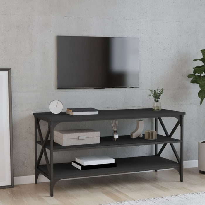 Tv Cabinet Black 100x40x50 Cm Engineered Wood Nxpikx