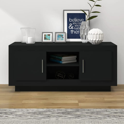 Tv Cabinet Black 102x35x45 Cm Engineered Wood Nooiko