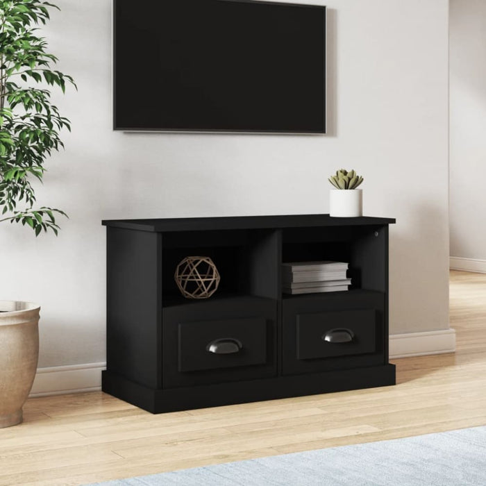 Tv Cabinet Black 80x35x50 Cm Engineered Wood Nolxno