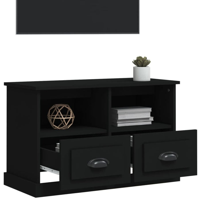 Tv Cabinet Black 80x35x50 Cm Engineered Wood Nolxno