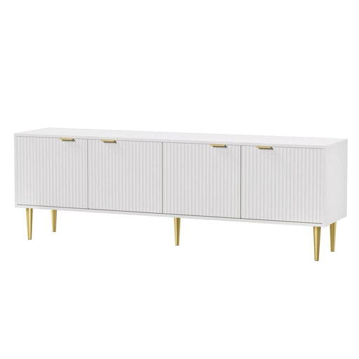 Tv Cabinet Entertainment Unit Stand Storage 180cm White