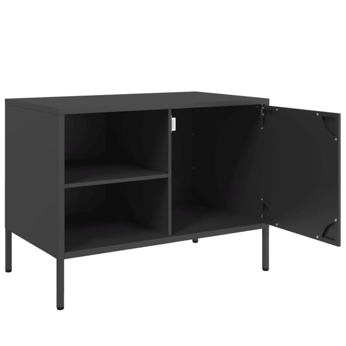 Tv Cabinets 2 Pcs Black 68x39x50.5 Cm Steel Naxkkp