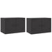 Tv Cabinets 2pcs Black 67x39x44 Cm Steel Naoltx