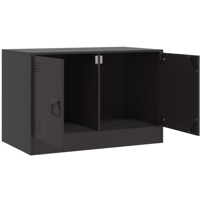 Tv Cabinets 2pcs Black 67x39x44 Cm Steel Naoltx