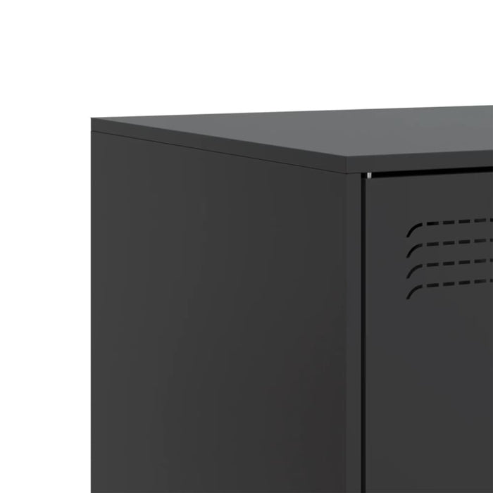 Tv Cabinets 2pcs Black 67x39x44 Cm Steel Naoltx