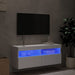 Tv Wall Cabinet With Led Lights White 100x30x40 Cm Ntixoo