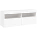 Tv Wall Cabinet With Led Lights White 100x30x40 Cm Ntixoo