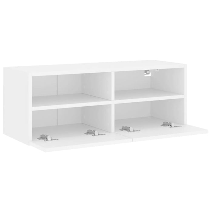 Tv Wall Cabinet White 80x30x30 Cm Engineered Wood Ntlnln