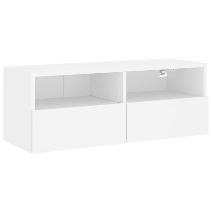 Tv Wall Cabinet White 80x30x30 Cm Engineered Wood Ntlnln