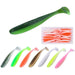 Two Colour t Tail Soft Lures For Simulated Fishing