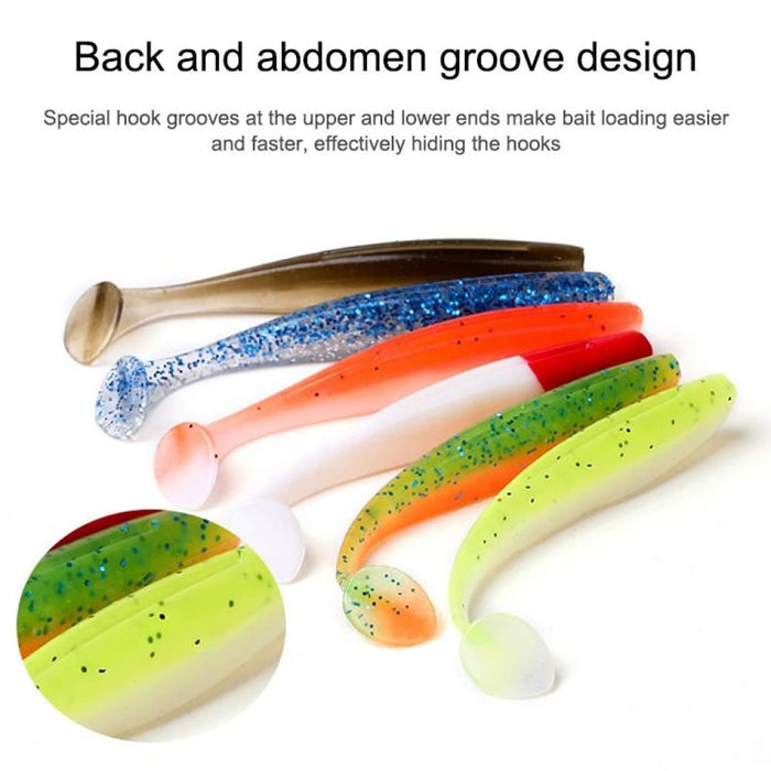 Two Colour t Tail Soft Lures For Simulated Fishing Bionic