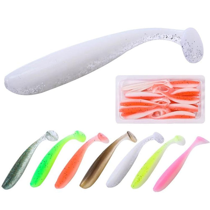 Two Colour t Tail Soft Lures For Simulated Fishing Bionic