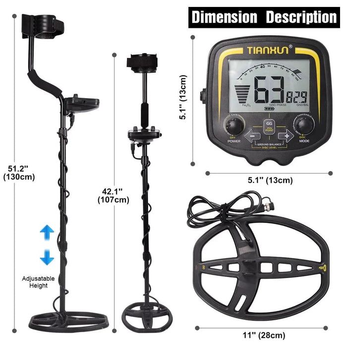 Tx 850 Metal Detector 2.5m Depth Gold Treasure Hunter