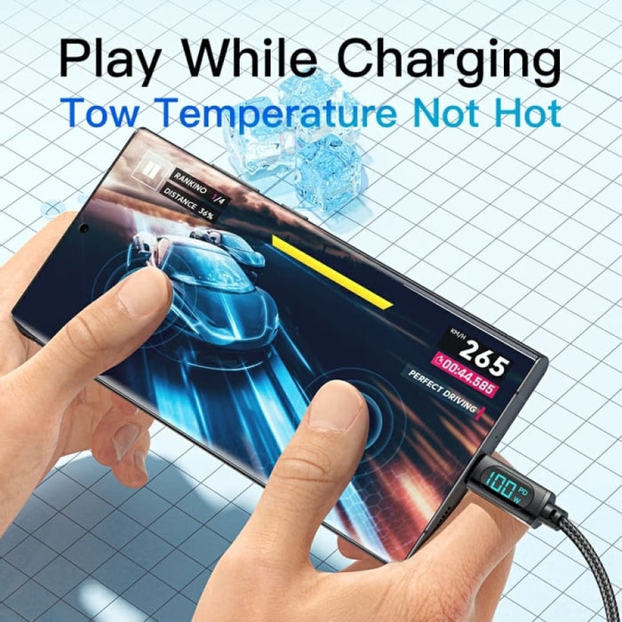 Type c To Cable 100w Pd Fast Charging Charger Usb Display