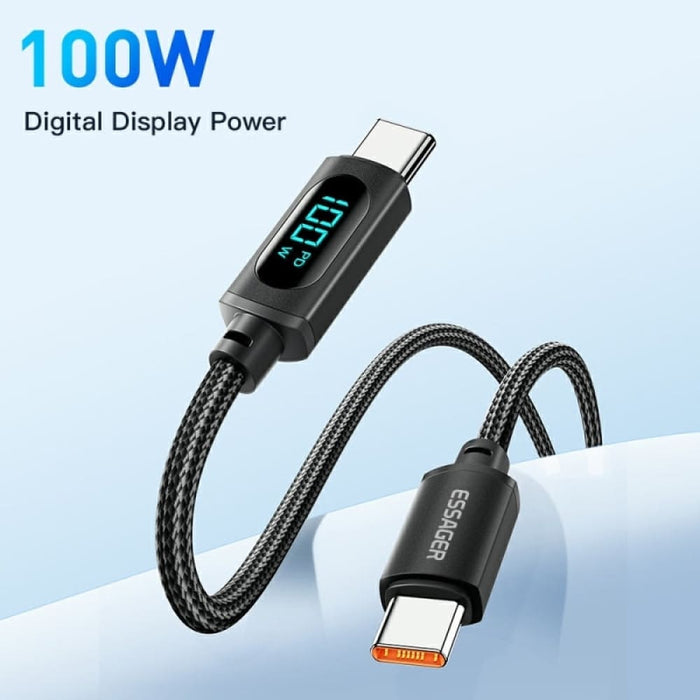 Type c To Cable 100w Pd Fast Charging Charger Usb Display