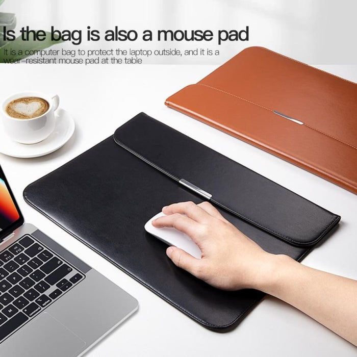 Ultra Thin Leather Laptop Sleeve Table For 13.3 / 13.6 / 14