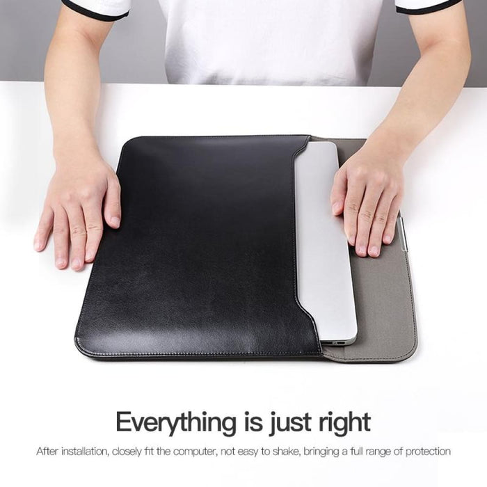 Ultra Thin Leather Laptop Sleeve Table For 13.3 / 13.6 / 14