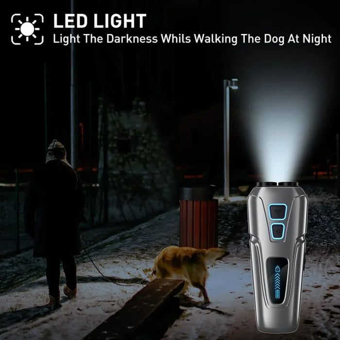 Ultrasonic Dog Repeller With Led Flashlight