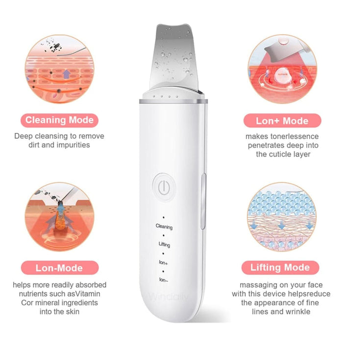 Ultrasonic Skin Scrubber Vibration Blackhead Remover Facial