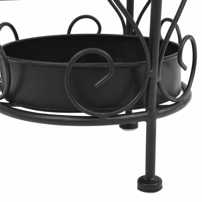 Umbrella Stand Vintage Style Metal 26x46 Cm Black Xapktx