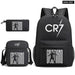 Unisex 3pcs Football Cr7 3d Print Kids School Bag