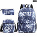 Unisex 3pcs Football Cr7 3d Print Kids School Bag