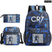 Unisex 3pcs Football Cr7 3d Print Kids School Bag