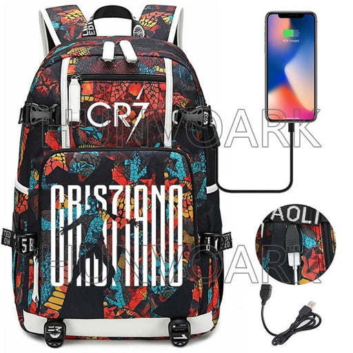 Unisex Cr7 Casual Leisure Laptop School Bag