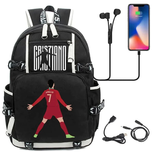 Unisex Cr7 Football Casual Daypack School Bag