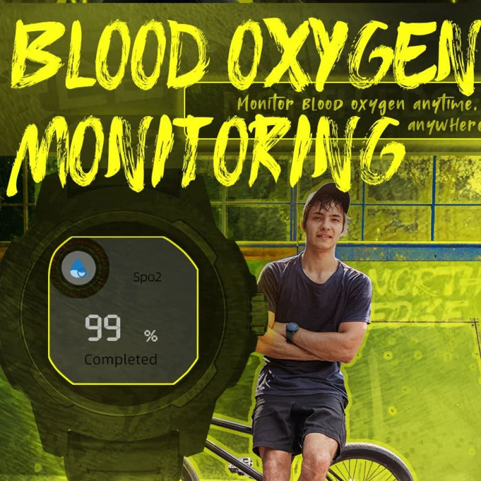 Unisex Full Touch Screen Heart Rate Blood Pressure Oxygen